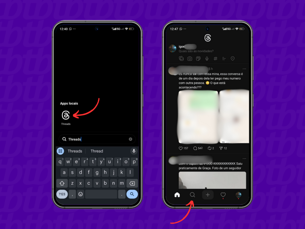 Como localizar perfil para denúncia no Threads