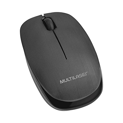 Mouse Sem Fio Standard Conexão Usb 1200dpi 3 Botões Design Ergonômico Preto – MO251