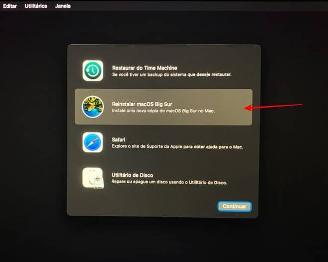 Reinstalando o macOS