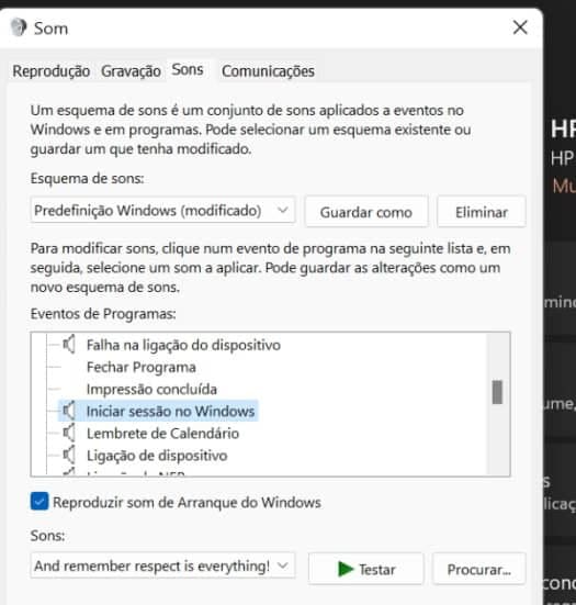 Tutorial para alteração de som no Windows 11