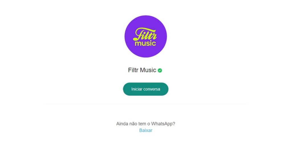 Tela do Filtr Music