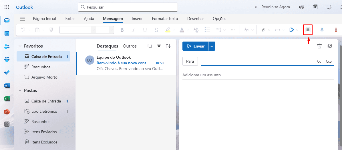 Ícone de aplicativos do Outlook