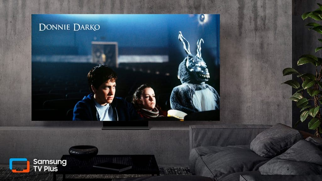 Cena do filme Donnie Darko, transmitido em uma TV da Samsung