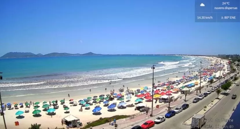 Semana começa com tempo estável em Cabo Frio — RC24H