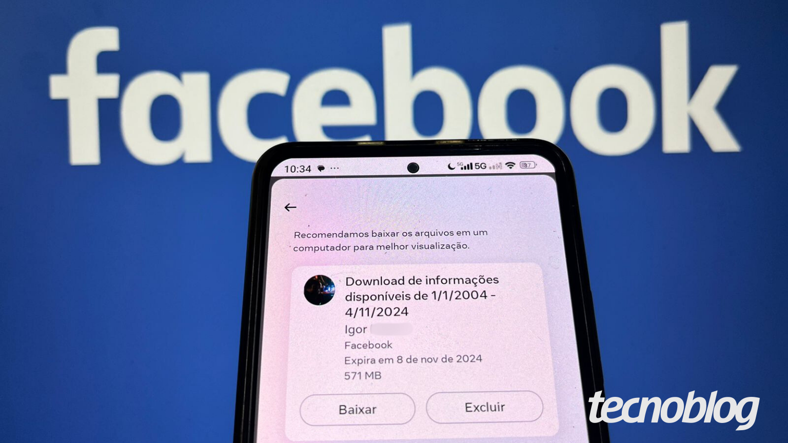 Como baixar suas informações do Facebook? Saiba fazer o backup dos dados da conta • Aplicativos e Software • Tecnoblog