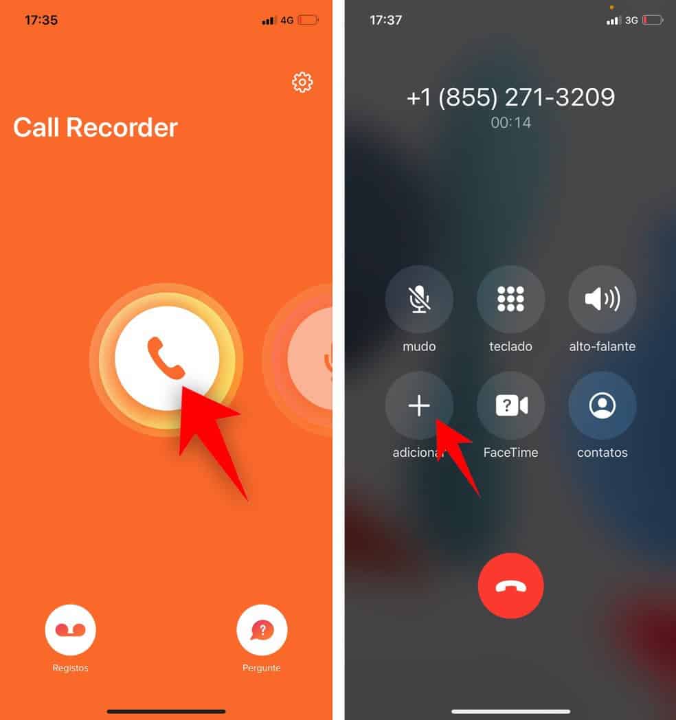 Passo a passo para gravar uma chamada no iPhone