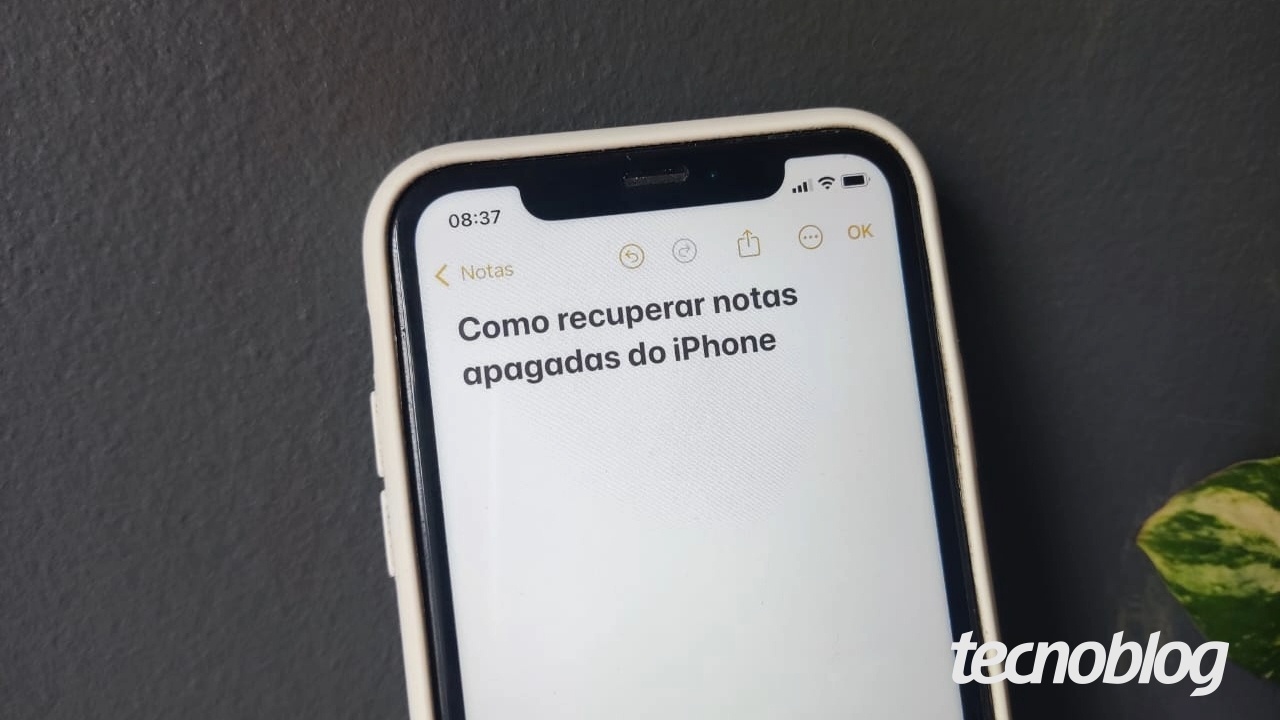 Como recuperar as notas apagadas do iPhone? Saiba restaurar as anotações no iOS • Aplicativos e Software • Tecnoblog