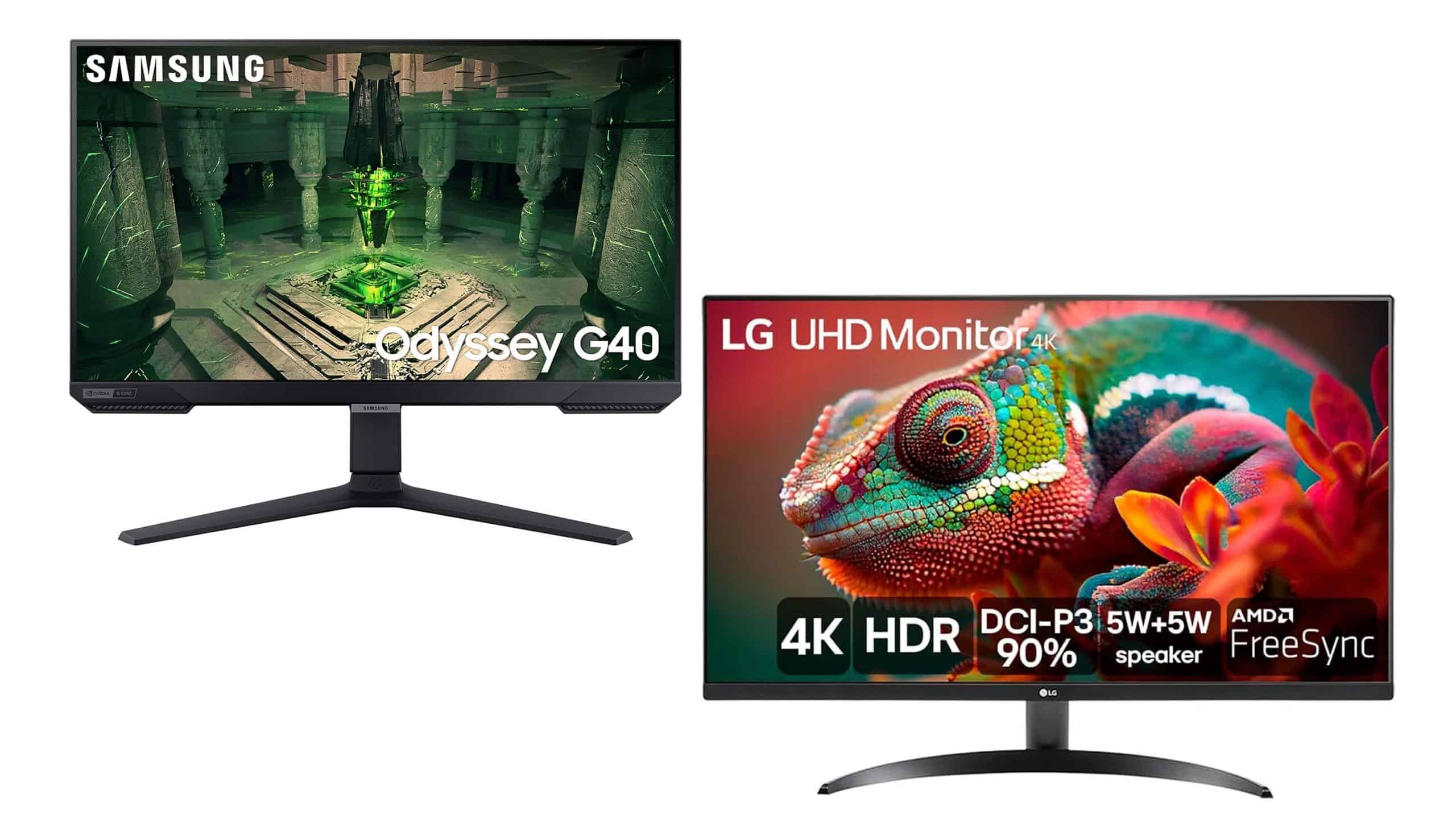 Montagem de monitores com promoção de Black Friday na Amazon