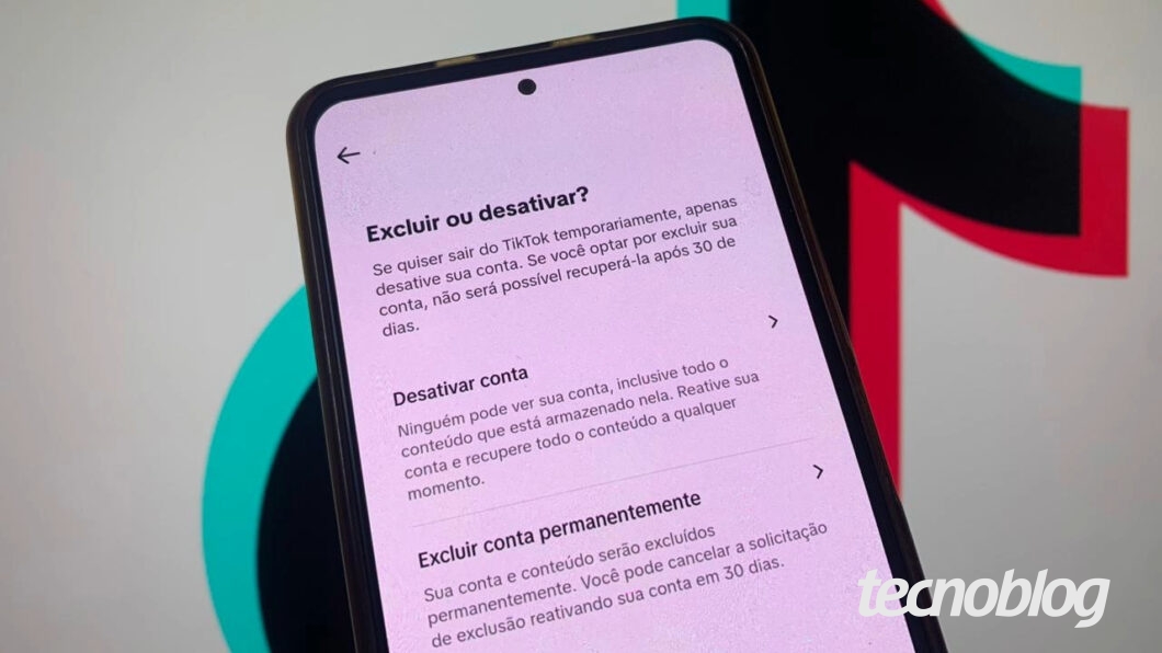 Como excluir uma conta do TikTok