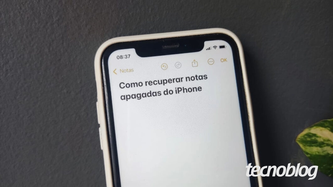 Como recuperar notas apagadas do iPhone