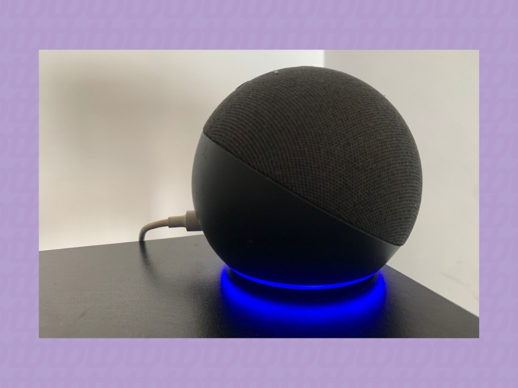 LED azul do Echo com Alexa