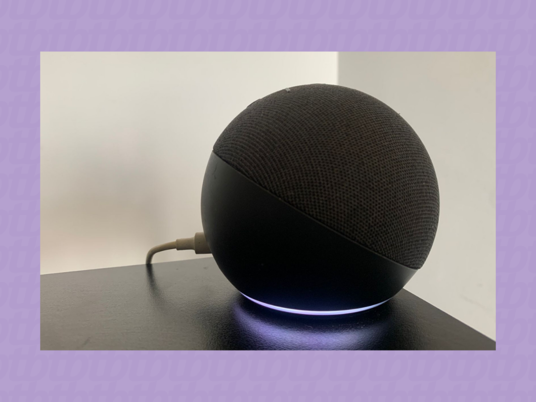 LED branco do Echo com Alexa