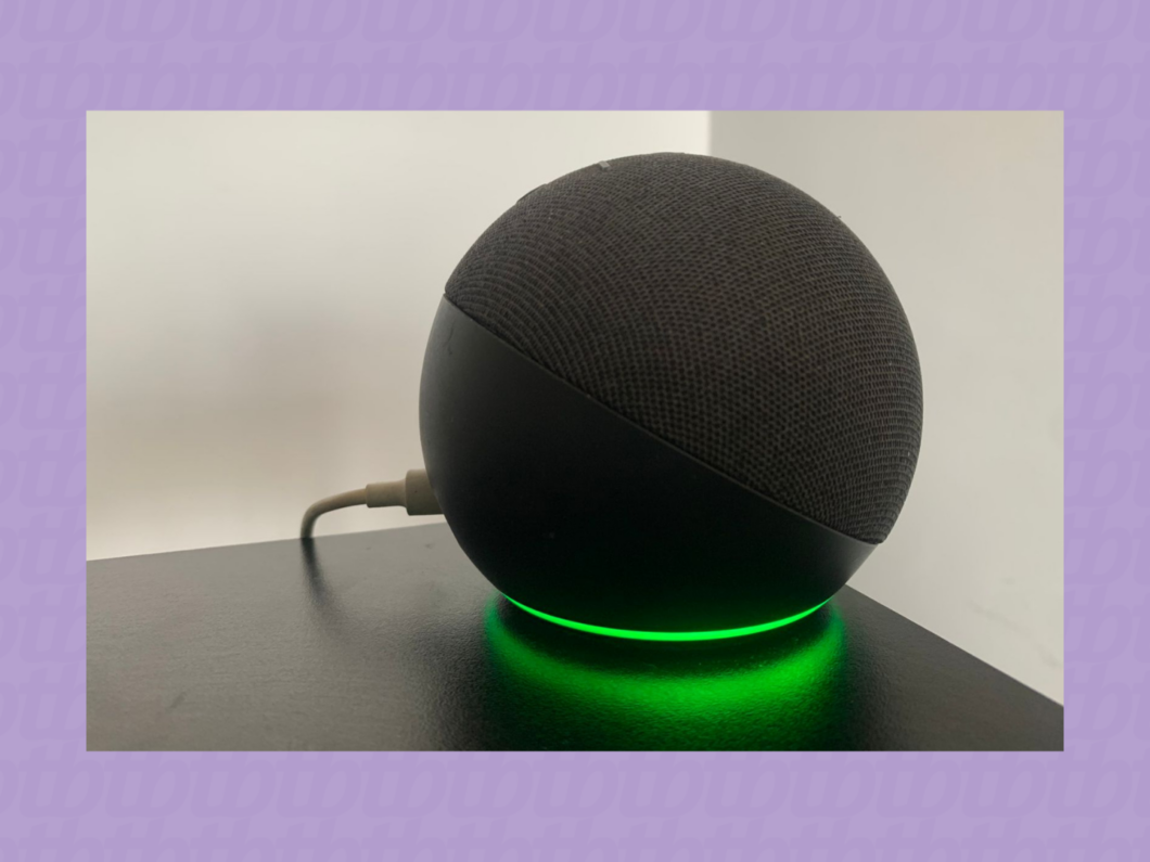 LED verde do Echo com Alexa