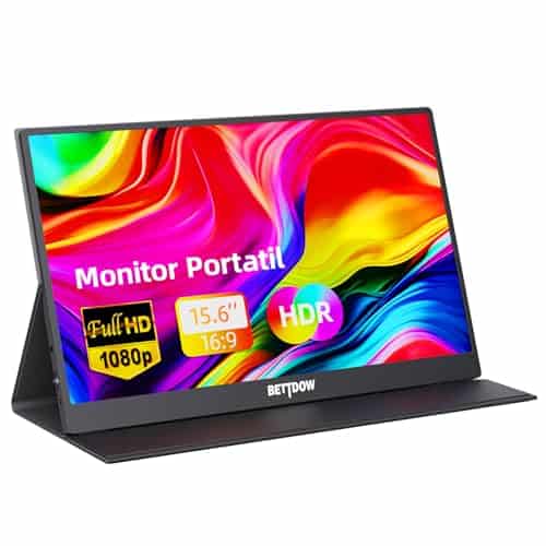 Monitor portátil Bettdow de 15.6” FHD 1080P