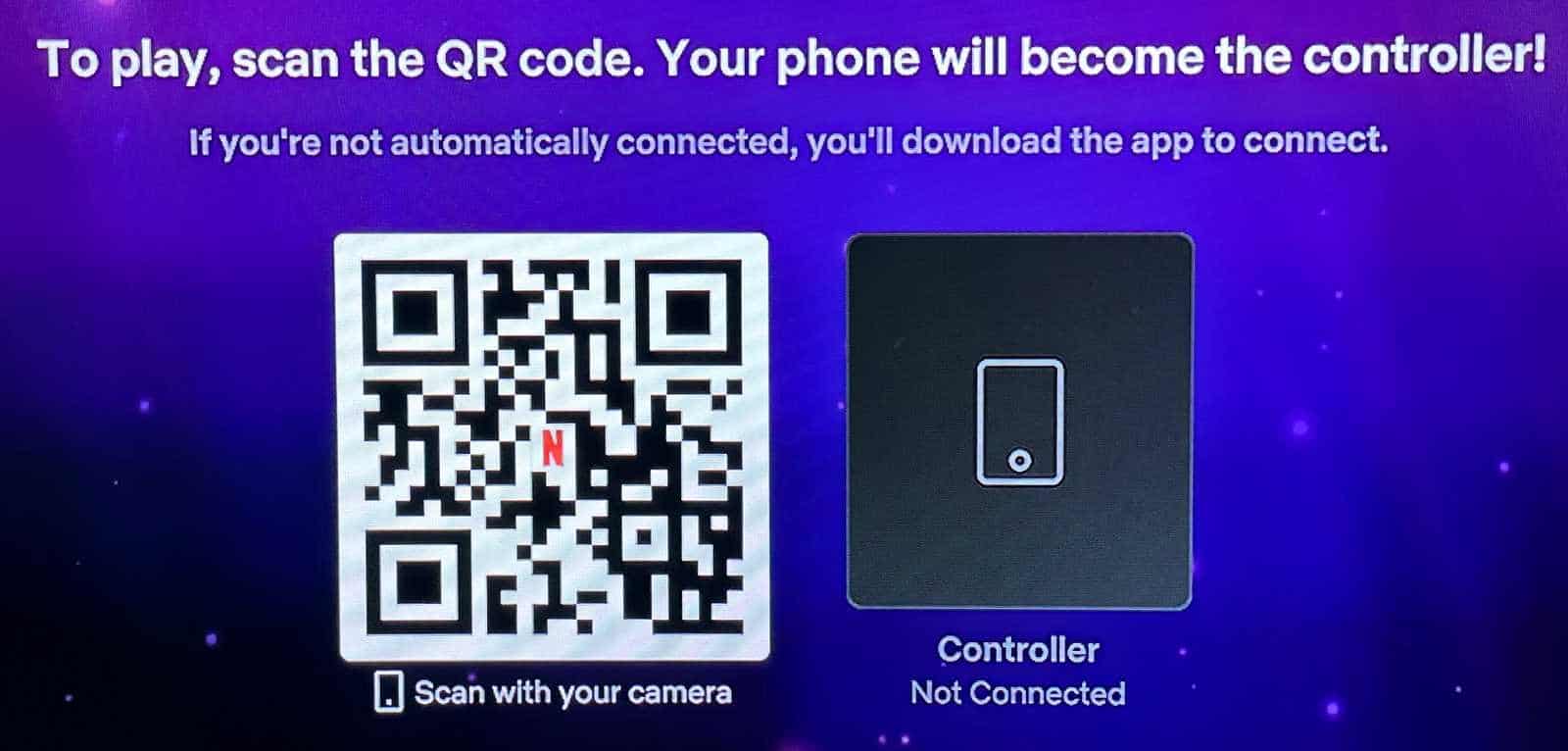 Código QR para conectar o celular como controle