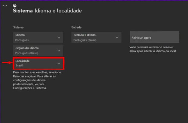 Definindo a Localidade