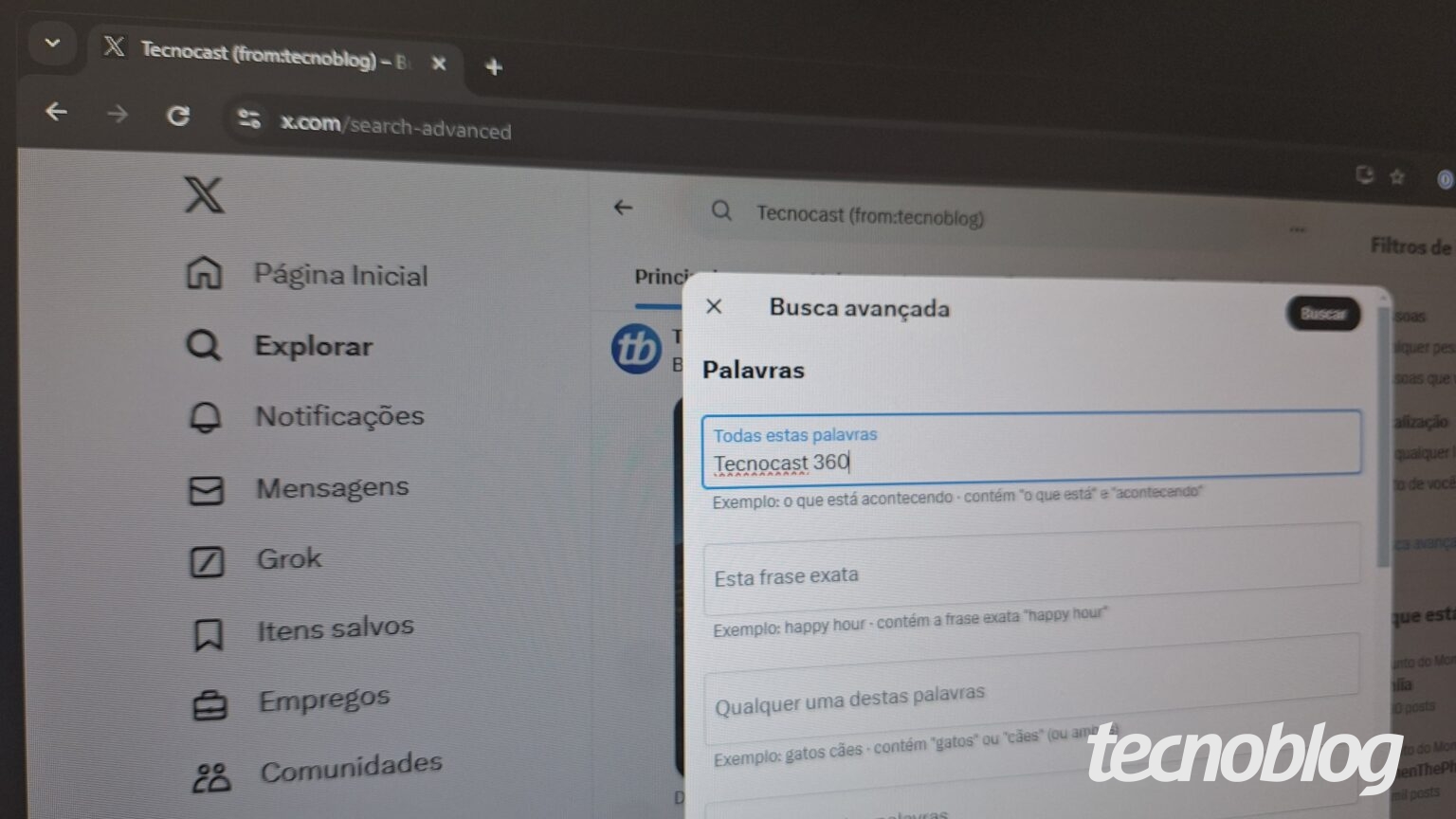 Como usar a busca avançada do X (Twitter) para filtrar os tweets da pesquisa • Aplicativos e Software • Tecnoblog