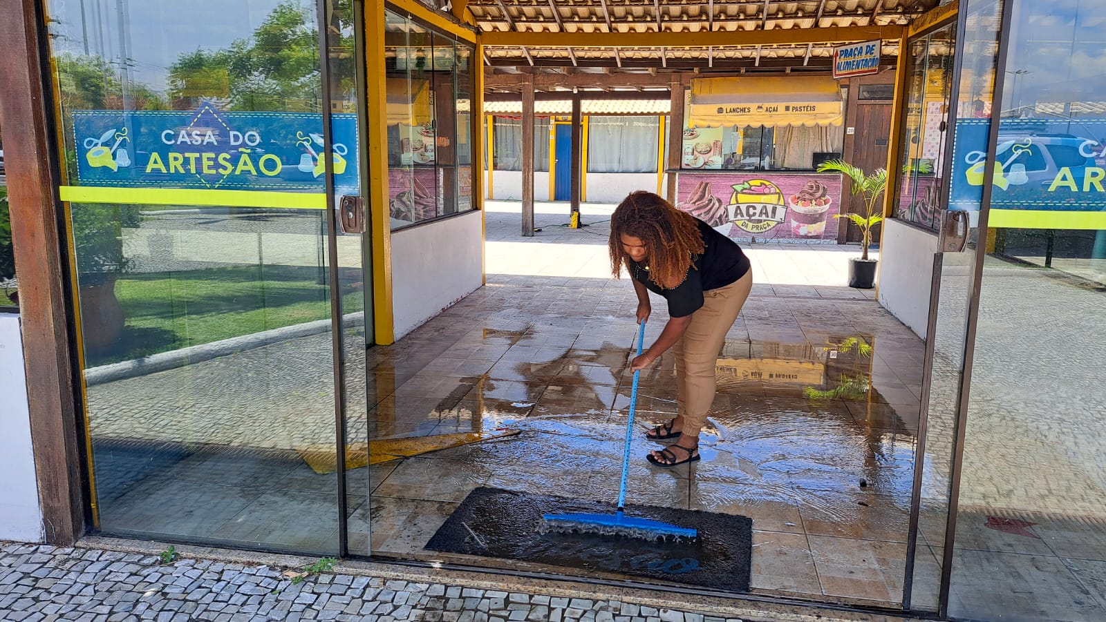 Espaços culturais aldeenses passam por limpeza e manutenção após fortes chuvas