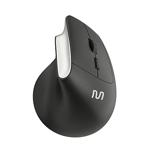 Mouse Sem Fio Ergonômico Vertical Clique Silencioso 1600dpi Preto Multi - MO384