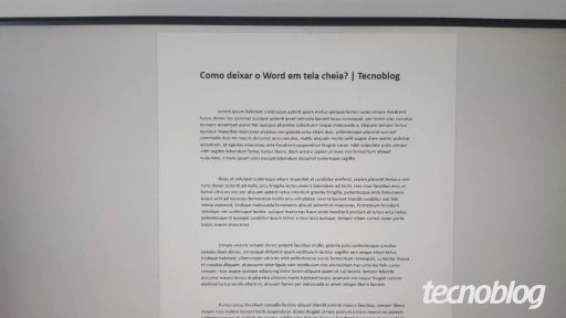 Visualize documentos do Word em tela cheia • Aplicativos e Software • Tecnoblog