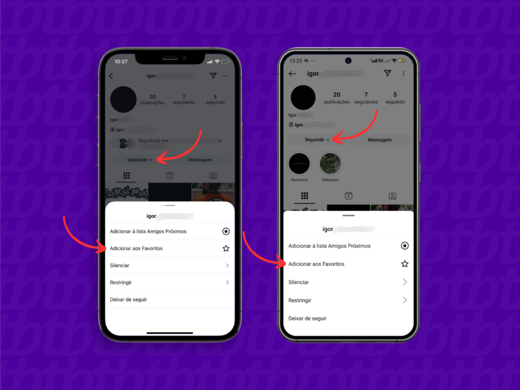 Como incluir ou excluir um perfil dos favoritos no Instagram Guia Região dos Lagos 13 Adicionando um perfil do Instagram à lista de favoritos