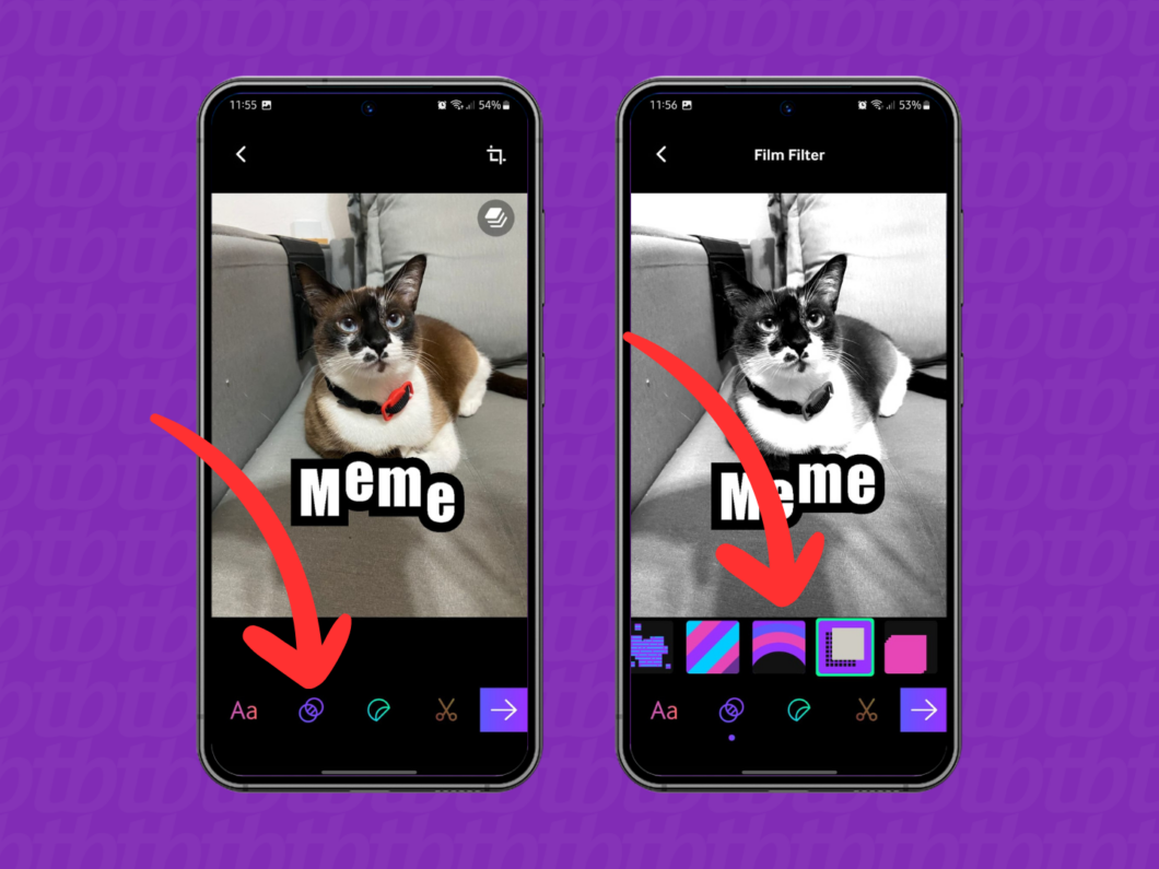 Captura de tela do aplicativo GIPHY mostra como aplicar efeitos no GIF