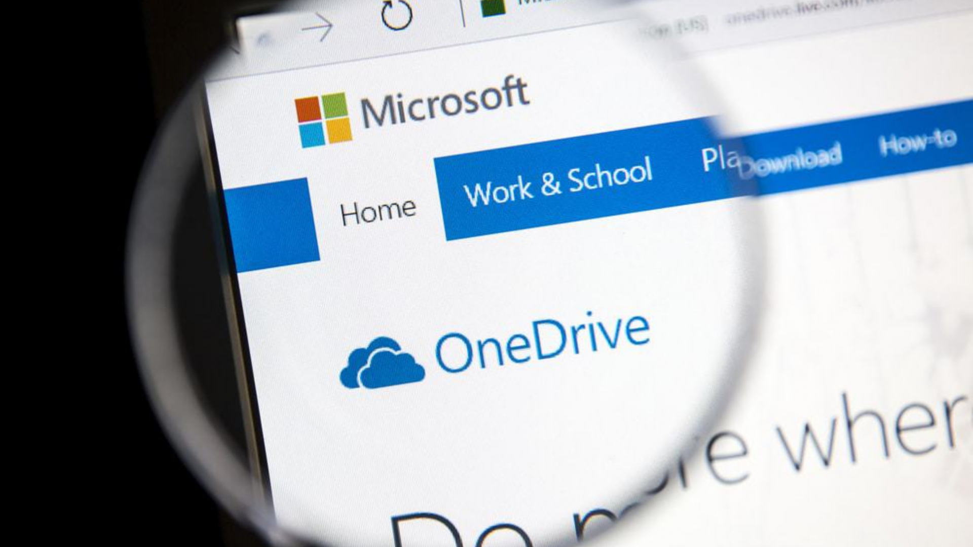 Imagem ilustrativa do OneDrive em uso no Windows