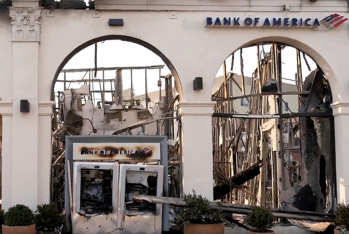 incendios em Los Angeles Banco Bank of America