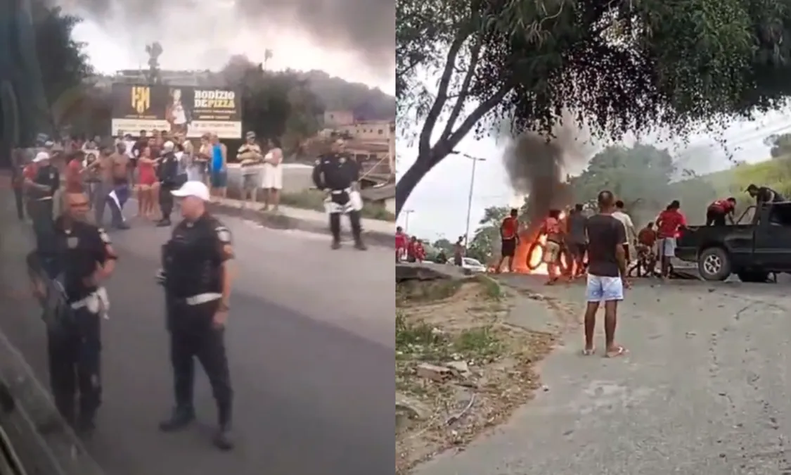 Parou! Manifestação causa nó em trânsito de SG; vídeo | Enfoco