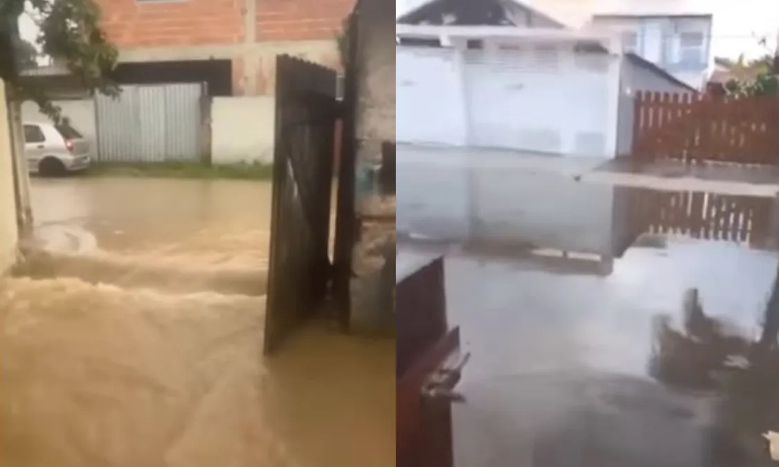 Chuva forte causa alagamentos na Região dos Lagos; vídeo | Enfoco