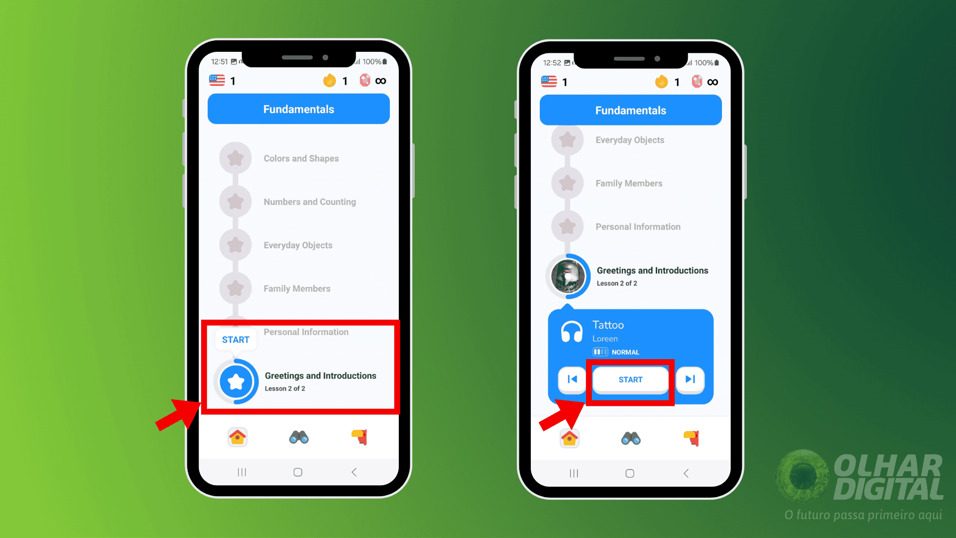 Passo 2 para o uso do app Singit
