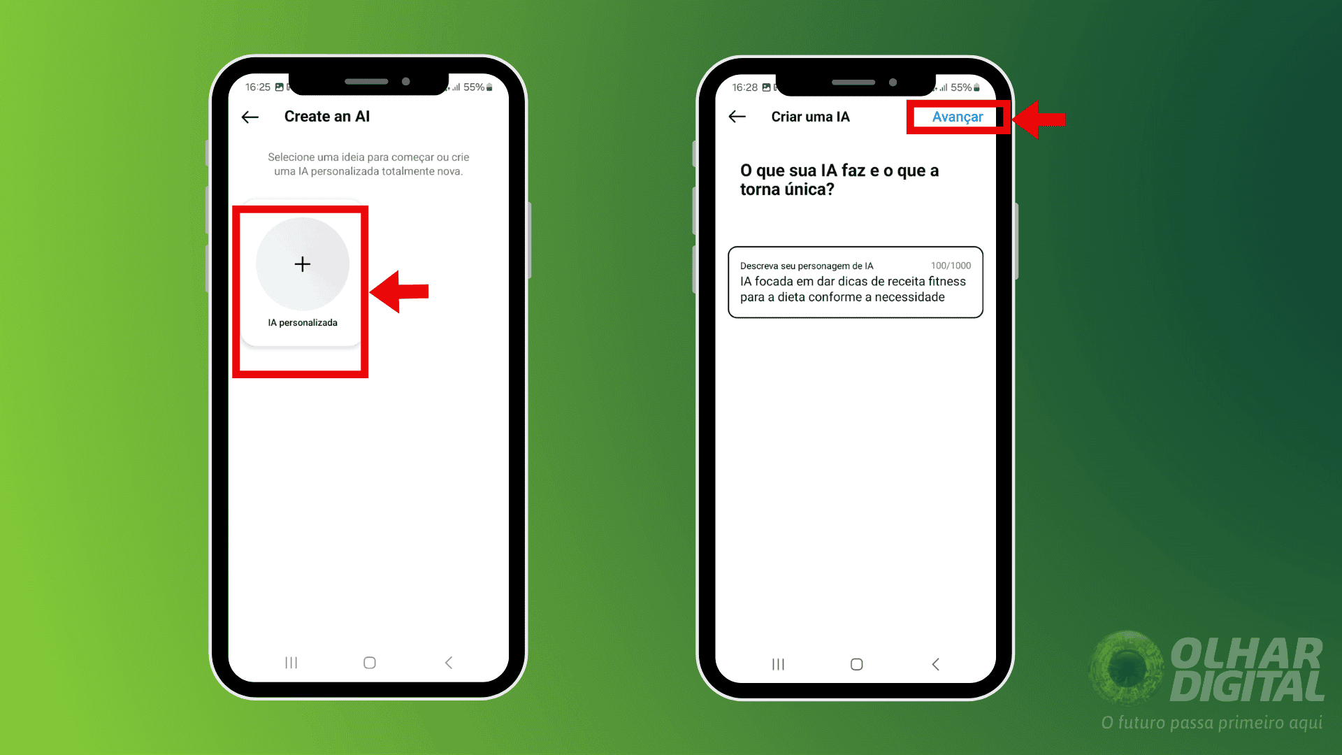 Quarto passo para criar uma IA utilizando Meta AI Studio