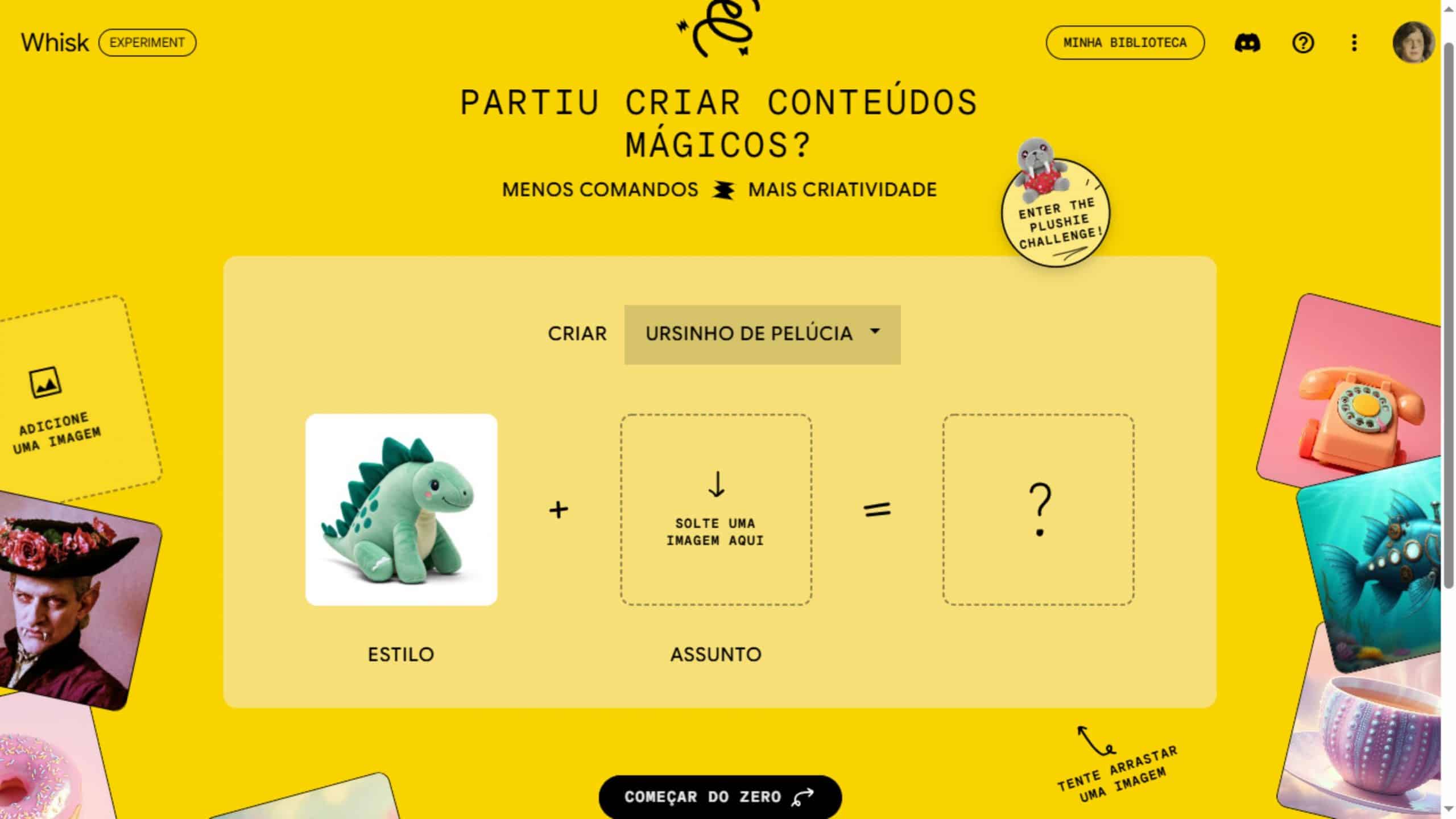 Google Whisk: como usar a inteligência artificial para juntar imagens