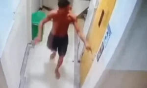 Vídeo: homem deixa rastro de sangue ao invadir prédio no Rio | Enfoco