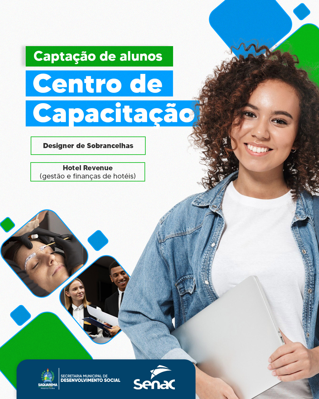 Prefeitura de Saquarema oferece mais dois cursos gratuitos em parceria com o SENAC para os moradores de Saquarema