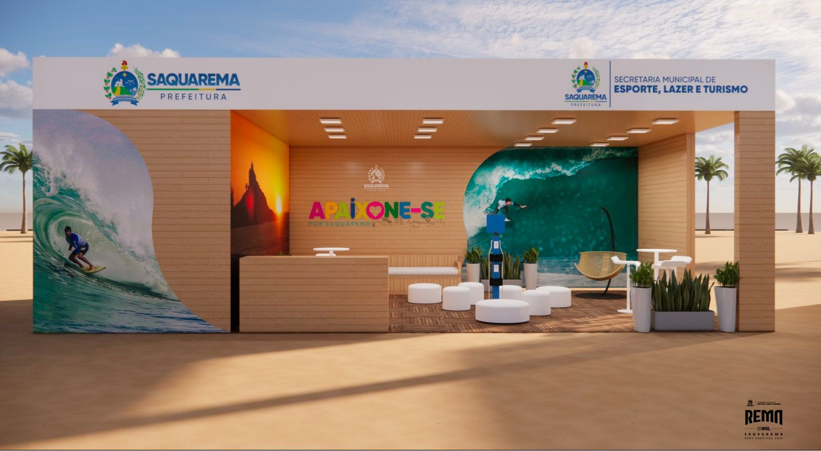 Saquarema sediará o REMA WSL Surf Festival e terá estande com ações educativas e interativas