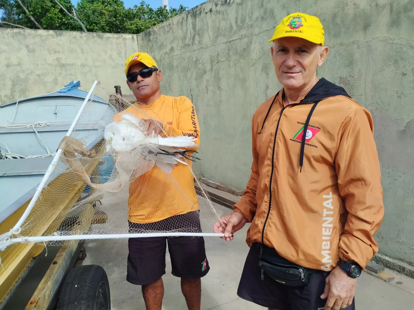 Garça ferida é resgatada pela Guarda Civil Municipal de Cabo Frio — RC24H