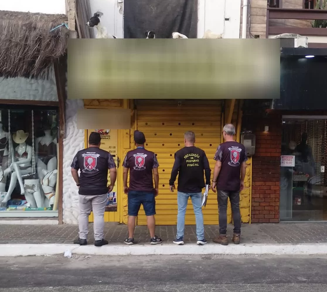 Fiscalização apreende materiais e suspende atividades comerciais de estabelecimento em Arraial do Cabo — RC24H