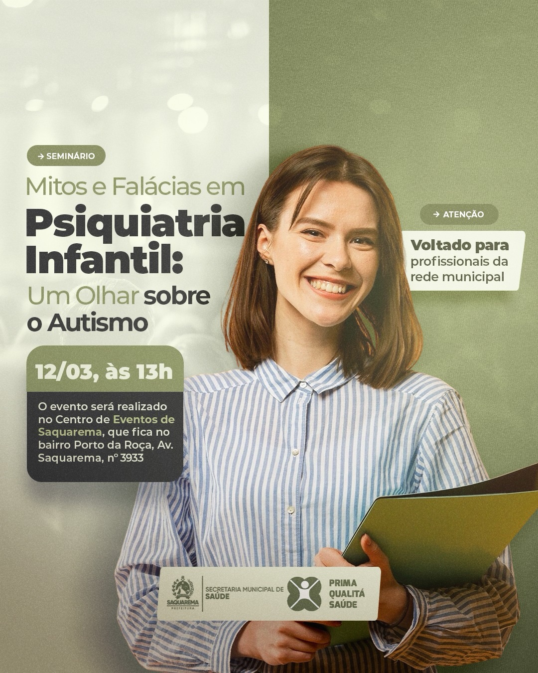 Prefeitura de Saquarema promove seminário sobre autismo e saúde mental infantil na próxima quinta-feira