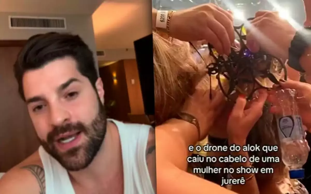 Drone cai durante apresentação de Alok e fica preso em cabelo de mulher |  Famosos | Guia Região dos Lagos