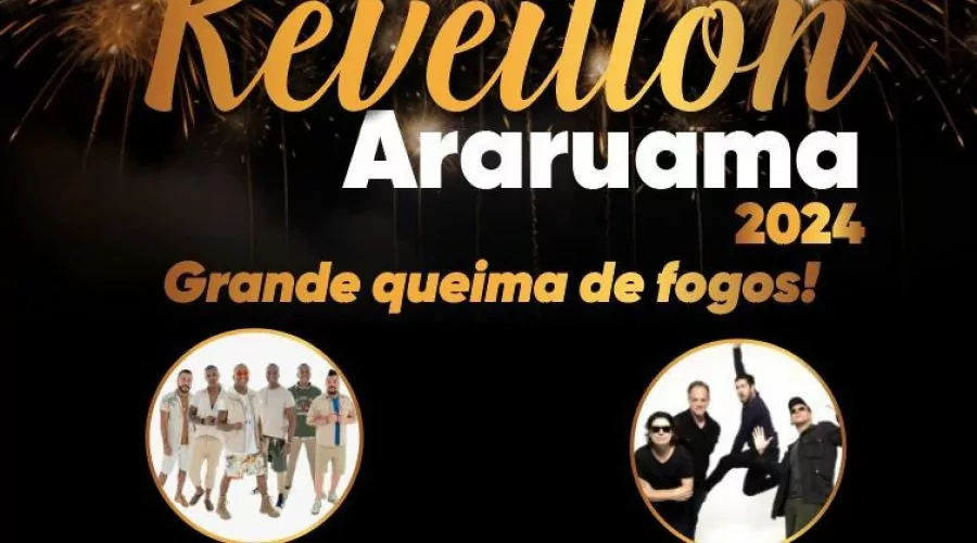 Réveillon 2024 em Araruama terá bela queima de fogos e apresentações musicais