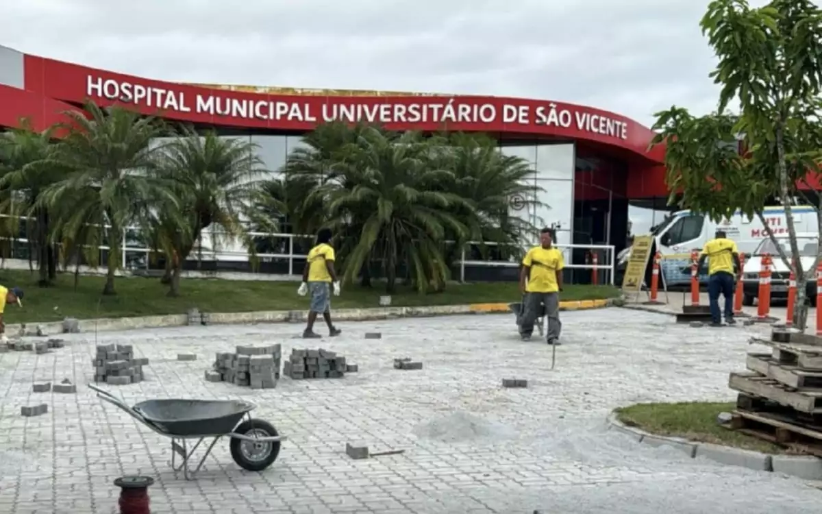 No terceiro distrito, a obra do novo Hospital Municipal Universitário de São Vicente está em fase de conclusão. A unidade vai contar com atendimento 24h e leitos para internação clínica de adultos e pediátrica