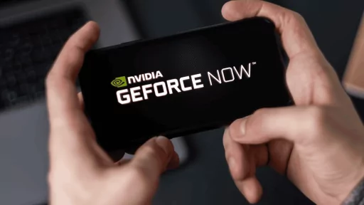 imagem mostra uma ilustração do nvidia geforce now experience na tela de um celular