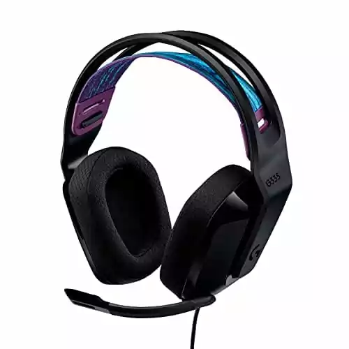 Headset Gamer Logitech G335 com Almofadas de Espuma de Memória Headset Gamer Logitech G335 com Almofadas de Espuma de Memória