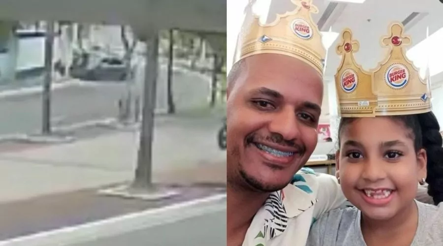Pai e filha são atropelados em Cabo Frio; vídeo registra o momento exato