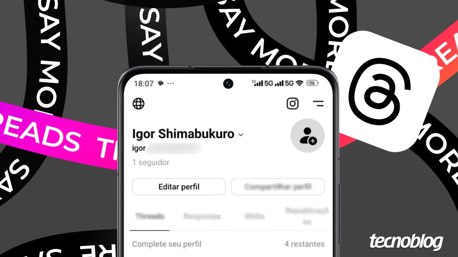Como editar o perfil no Threads pelo celular ou PC • Aplicativos e Software • Tecnoblog