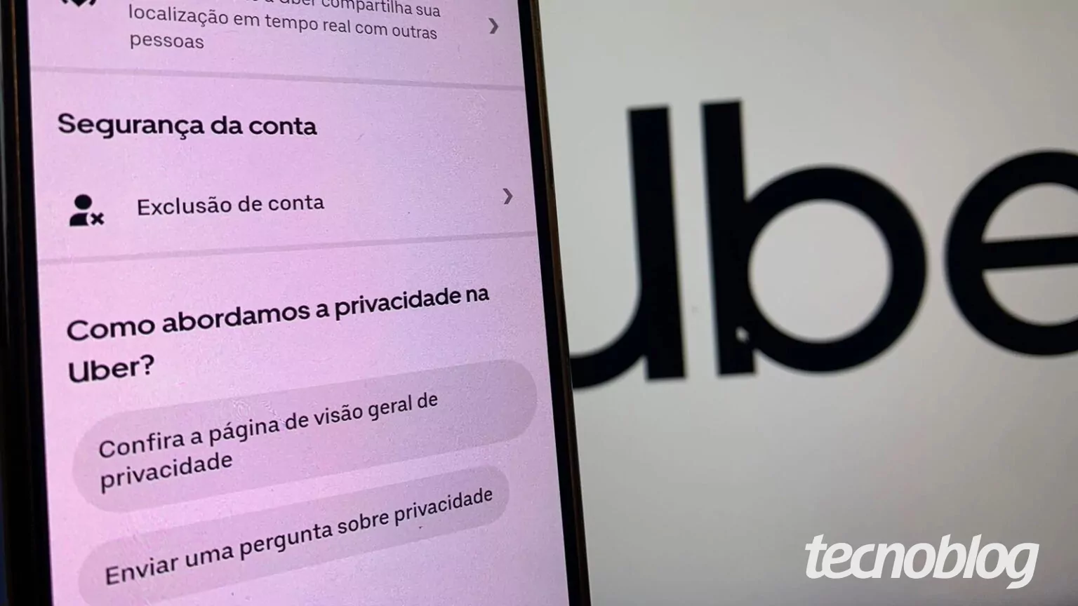 Como excluir conta da Uber