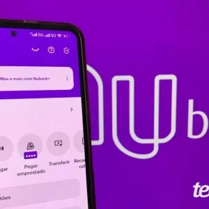 Tela do aplicativo do Nubank exibida em smartphone