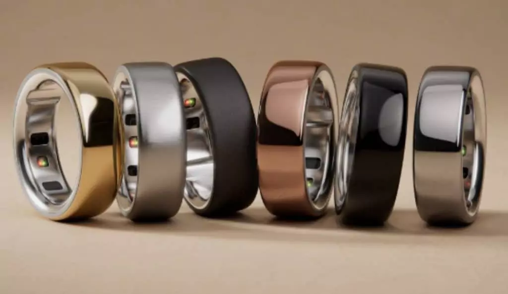 Imagem do Oura Ring 4, destacando sua nova tecnologia e design em titânio.