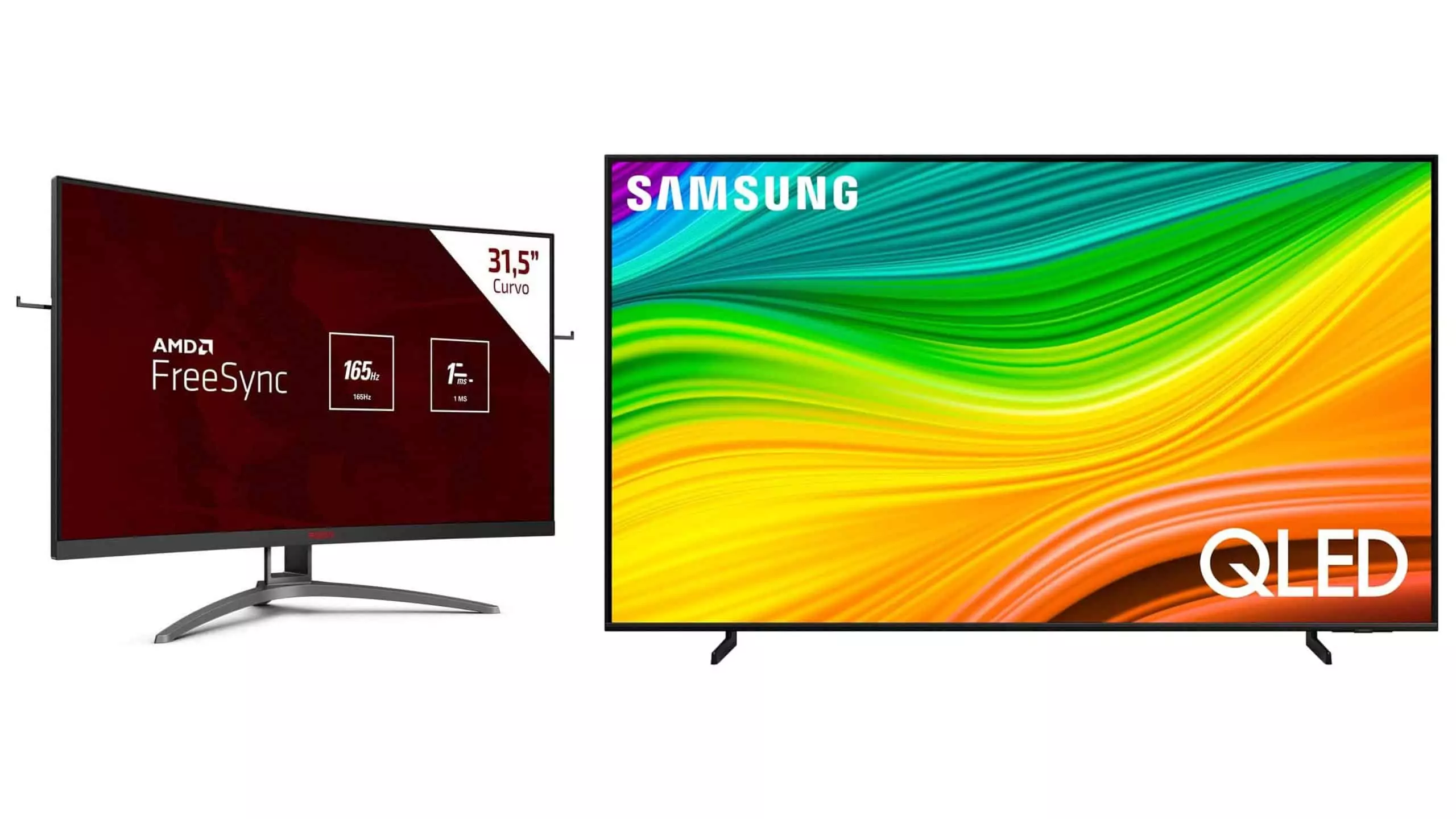 Montagem com monitor e smart TV em promoção na Amazon